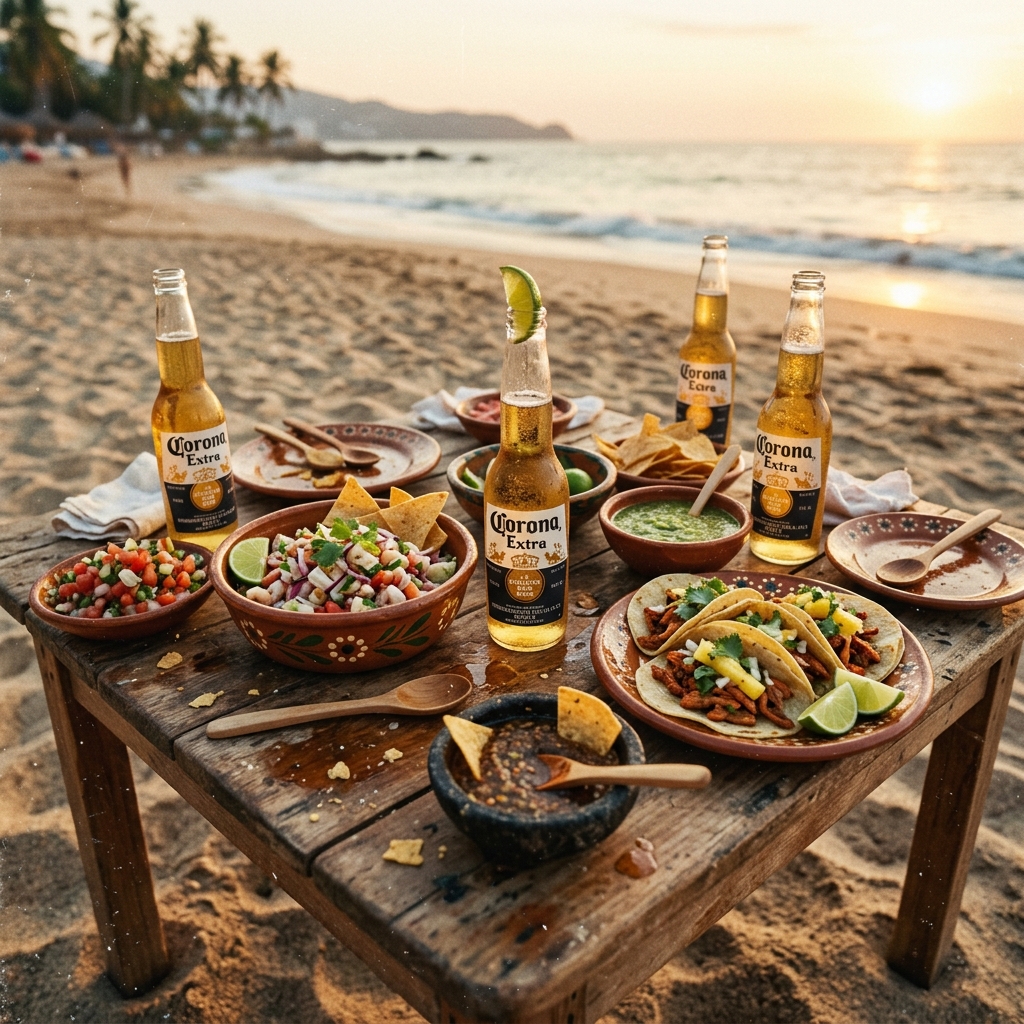 Mexican feast table spread