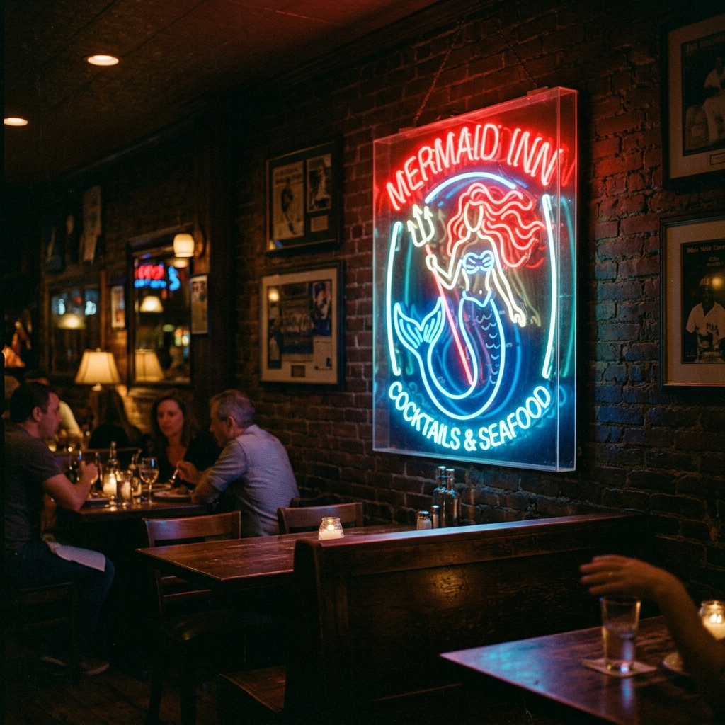 Mermaid neon sign