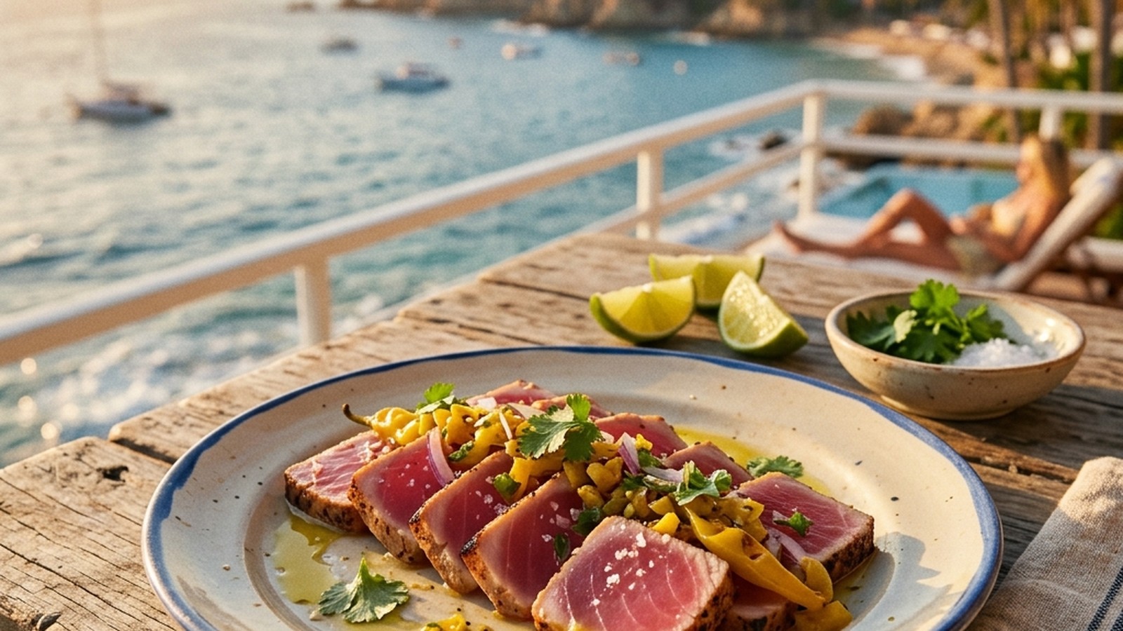 Tiradito de Atún con Vinagreta de Chile Güero
