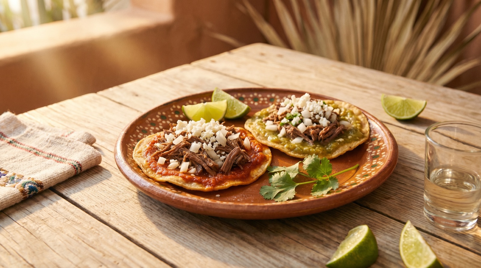 Chalupas Poblanas with Shredded Beef