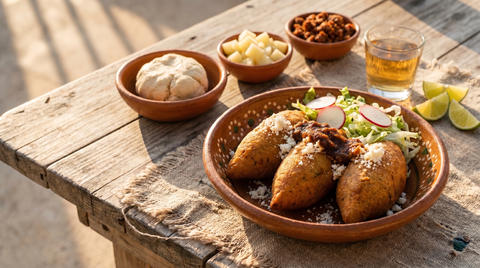 Oaxacan Molotes with Potato and Chorizo