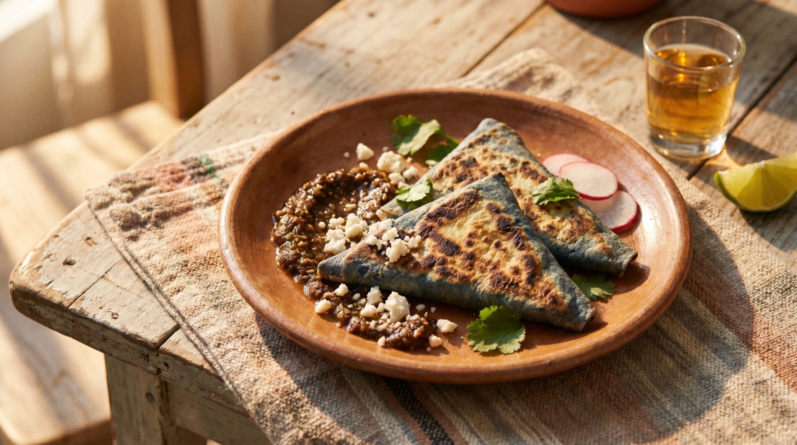Oaxacan Tetelas with Frijol Negro