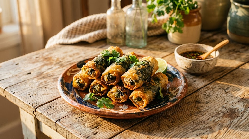 Crispy Rice Paper Seaweed Rolls