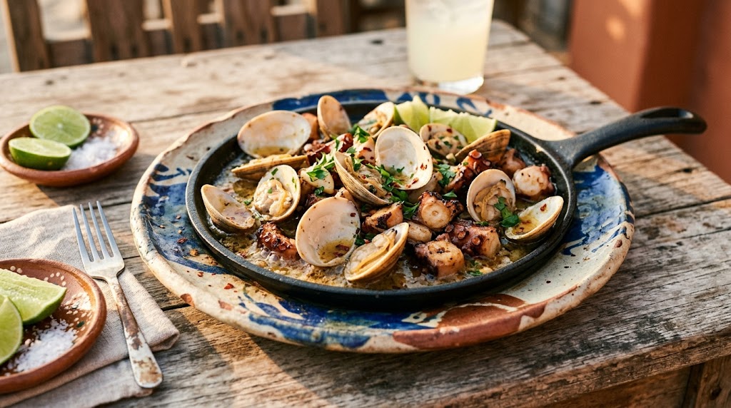 Chorreadas Clams with Octopus