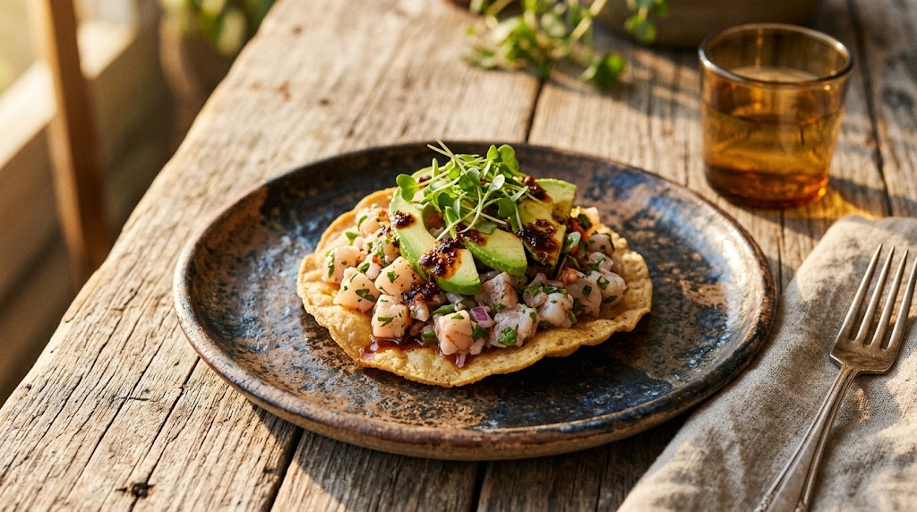 Shrimp Tartare Tostada