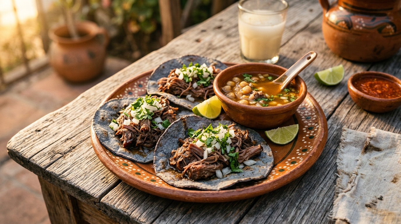 Tacos de Barbacoa de Borrego (Estilo Hidalgo)