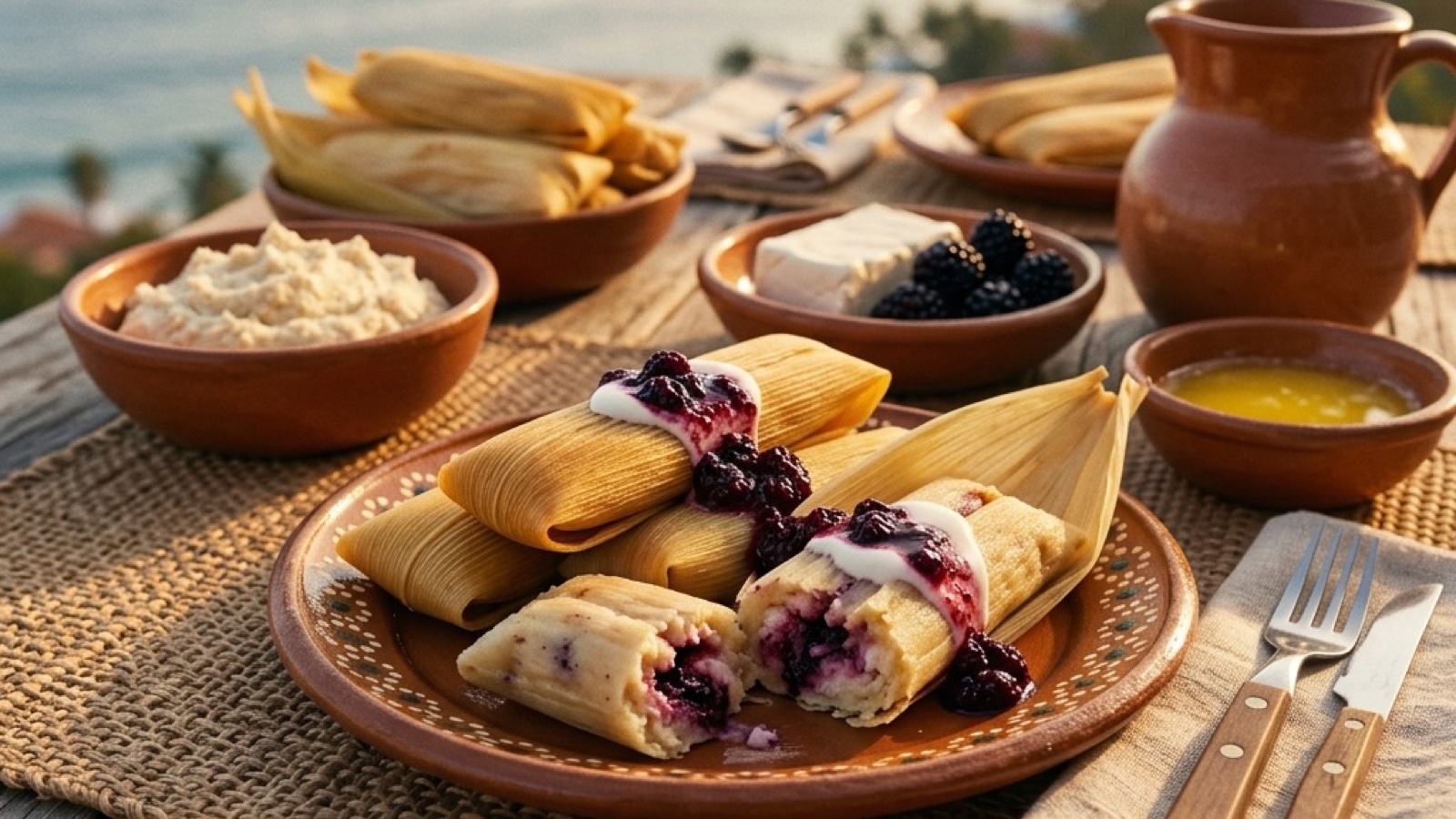Blackberry Cream Cheese Tamales